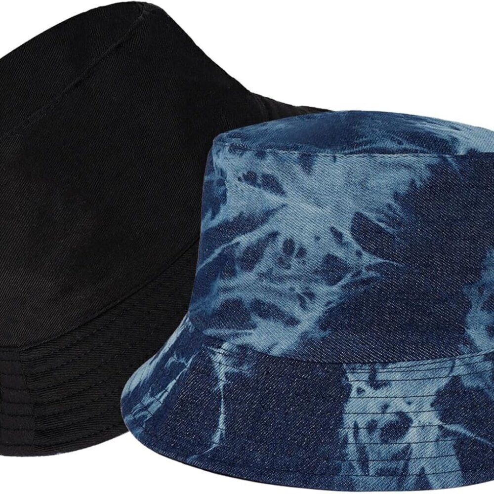Denim Bucket Hat Cotton Unisex Foldable Summer Sun Beach Travel Hat